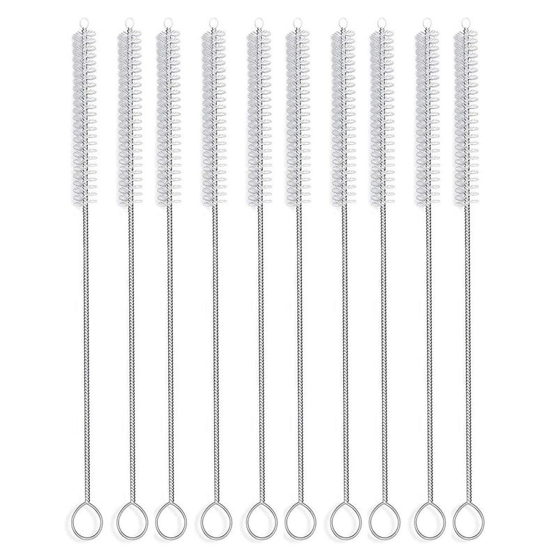 desin Long Straw Brush, Nylon Pipe Tube Cleaner 10-ihch X 2/5-inch Set of 10 - Image 1